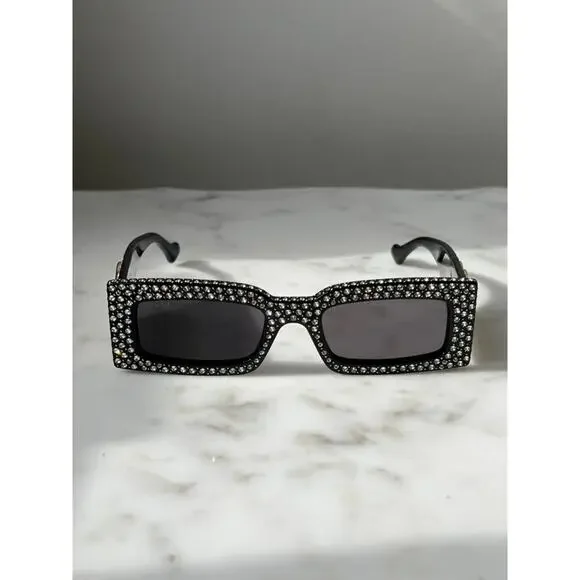 NEW Gucci GG1425S Crystal Black Marmont Sunglasses $1305 - Picture 2 of 7